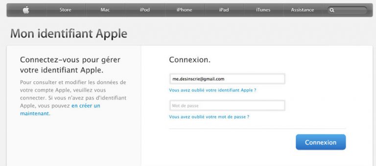 comment recuperer un identifiant apple oublié